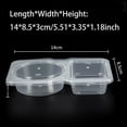 thumbnail image 3 of 35-Count Dual-Section Plastic Food Containers with Lids, Freezer Safe Meal Prep Containers and Microwave Safe Containers, Ideal for Meal Prep Snack Containers, Travel Food, 3 of 9