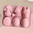thumbnail image 7 of 6 Silicon Chocolate Molds Easter Rabbits Eggs Molds Interesting Baking Tools for Candy Cake Homemade Kitchen Gadget, 7 of 7