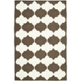 thumbnail image 4 of SAFAVIEH Dhurries Warren Geometric Area Rug, Brown/Ivory, 5' x 8', 4 of 10