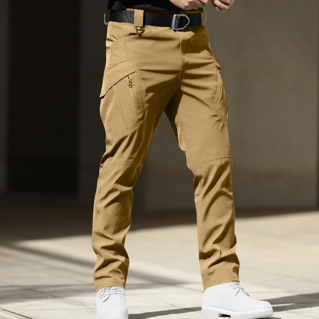 Weiqiqre Pantalon Cargo pour Hommes Pantalon Tactique, Pantalon Cargo de Travail pour Hommes en Ripstop Résistant à l'Eau, Pantalon de Randonnée Extensible Léger