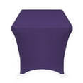 thumbnail image 3 of Lann's Linens 6' Fitted Spandex Tablecloth for 72" x 30" Rectangular Tables, Purple, 3 of 3