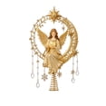 Lighted Memorial Christmas Tree Topper 6 Inch Glitter Gold Angel Tree ...