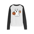 thumbnail image 6 of Taqqpue Womens Halloween Oversized Sweatshirt Casual Long Sleeve Crewneck T Shirt Pullover Lightweight Loose Tops for Halloween, 6 of 8