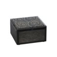 thumbnail image 1 of Sagebrook Home Wood/Glass 5X5" Leaf Design Box, Black/Gold, 1 of 1