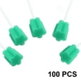 thumbnail image 1 of 100 Count Unflavored Disposable Oral Swabs, Tooth Shape for Oral Cavity Cleaning Sponge Swab Individually Wrapped, 1 of 6