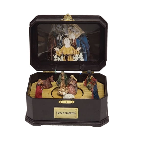 Wizardi Traditional Nativity Scene Christmas Miniature. Christmas Village F07M4-4