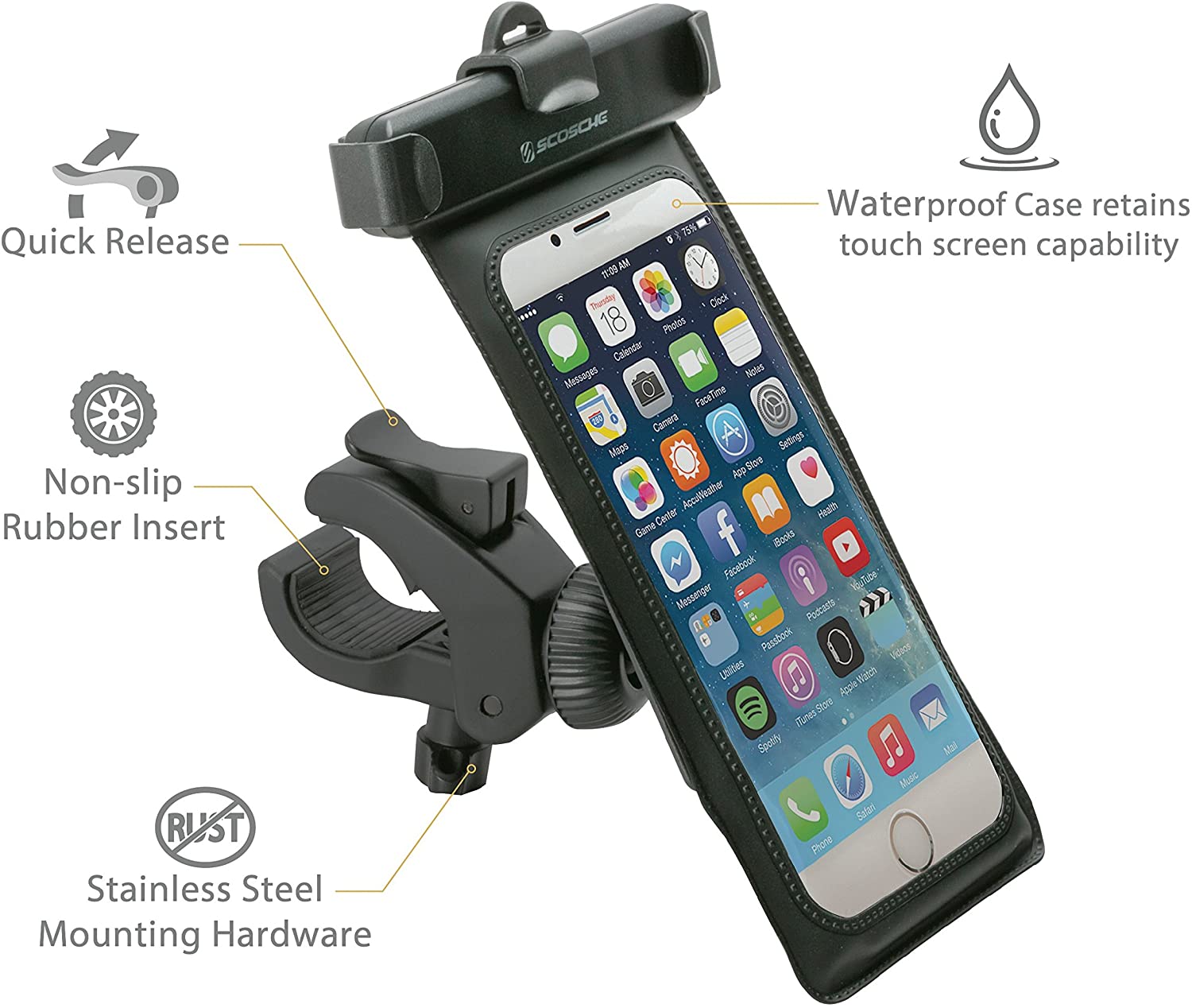 scosche mobile device bike mount