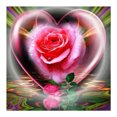 thumbnail image 1 of Cuadros Decorativos 5D diamante pintura corazón rosa completo cuadrado diamante mosaico pared Ehuebsd Nuevos Originales, 1 of 9