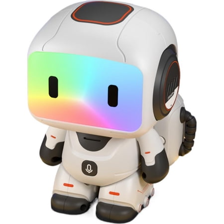 Agiufgs Smart Remote Control Robot, with Voice Recording and Customizable Lights, for Indoor Play and Decoration Setup, Blue