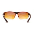 thumbnail image 4 of Xloop HD Driving Lens Mens Sport Wrap Around Half Rim Sunglasses Black Orange, 4 of 4