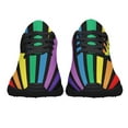 thumbnail image 3 of Unisex Rainbow Sneakers, LGBT Shoes for Men Women Lightweight Breathable Running Shoes Black Size 7, 3 of 7