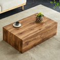thumbnail image 3 of Tcbosik Coffee Table, Modern Tea Table, Simple Center Table for Living Room, No Assembly Required, Wood Color, 3 of 9