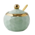 thumbnail image 1 of HLONK Ceramic Sugar Bowl Container with Lid and Spoon Spice Seasoning Box Ceramic Condiment Pot Condiment Jar for Counter White, 1 of 8