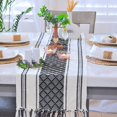thumbnail image 5 of Tanuse Table Runner with Fringe - Black Woven Washable Console Tabletop Runner, Dresser Scarf Farmhouse Extra Long Heavy Cotton Table Topper - for Dining and Home Decor 1X Tablecloth, 5 of 9