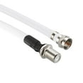 thumbnail image 3 of Uxcell 1pcs RG6 F Type Male to F Type Female Short Size Coaxial Cable Plastic White 1 ft, 3 of 5