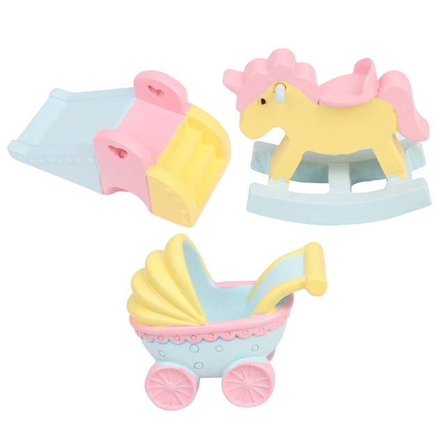 Miangastore 3Pcs Resin Desktop Adornments Creative Office Tabletop Ornaments Photo Props