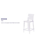 thumbnail image 2 of 4 Pk. Ghost Counter Stool with Square Back in Transparent Crystal, 2 of 9