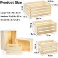 thumbnail image 2 of Set of 3 Rustic Wooden Nesting Crates with Handles, Decorative Wooden Crates, Crate Box Wooden Storage Box for Kitchen, Office, Bedroom, Closet, Rustic Country Decor, 2 of 9
