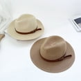 thumbnail image 2 of XmhyTop Sombrero masculino panameño, talla M (56 - 58cm), sombrero de paja, caqui claro, 1 pieza, 2 of 5