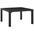 thumbnail image 2 of vidaXL Garden Footstool with Cushion Black and Grey Poly Rattan, 2 of 4