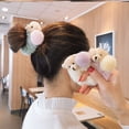 thumbnail image 6 of Fluffy Scrunchies Lovely Plush Bear Ponytail Holder Elastics Durable Furry Ball Hair Bands Cute Hair Accessories, 6 of 19