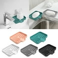 thumbnail image 2 of Silicone Soap Box Draining Rectangular Soap Dish Bathroom Soap Tray for Kitchen Hotel Home Soap Soap Pad Container, 2 of 9
