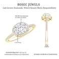 thumbnail image 5 of Rosec Jewels Lab Created Diamond Ring for Women - EF-VS Grade East West Engagement Ring, 14K Yellow Gold, US 4.50, 5 of 8