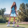 thumbnail image 4 of KUIFORTI Mermaid Scale Matching Golf Shirts for Couple 4-Way Stretch Matching Couple Sport Shirts Woman Golf Tennis Dress with Pocket Built in Shorts for Golf,Tennis,Hiking,Running,Gym, 4 of 7
