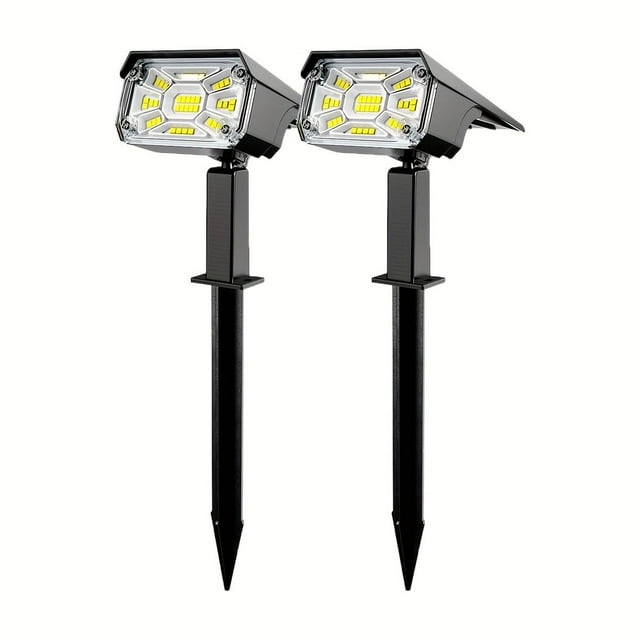 1/2 Pack 38LED Solar Landscape Spotlights, Automatic Lighting, IP65 Waterproof, Solar Wall Lights For Garden Courtyard Driveway Sidewalk, Swimming Pool, Patio, Front Door Backyard, Garage, Deck