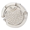 thumbnail image 3 of Cintre à Sac Pliant en Alliage de Strass Table de Rangement pour Sac à Main pour Femmes Crochet de Sac Portable Voyage Maison Bureau Mode Porte-Sac pour Filles Cadeau Blanc, 3 of 9