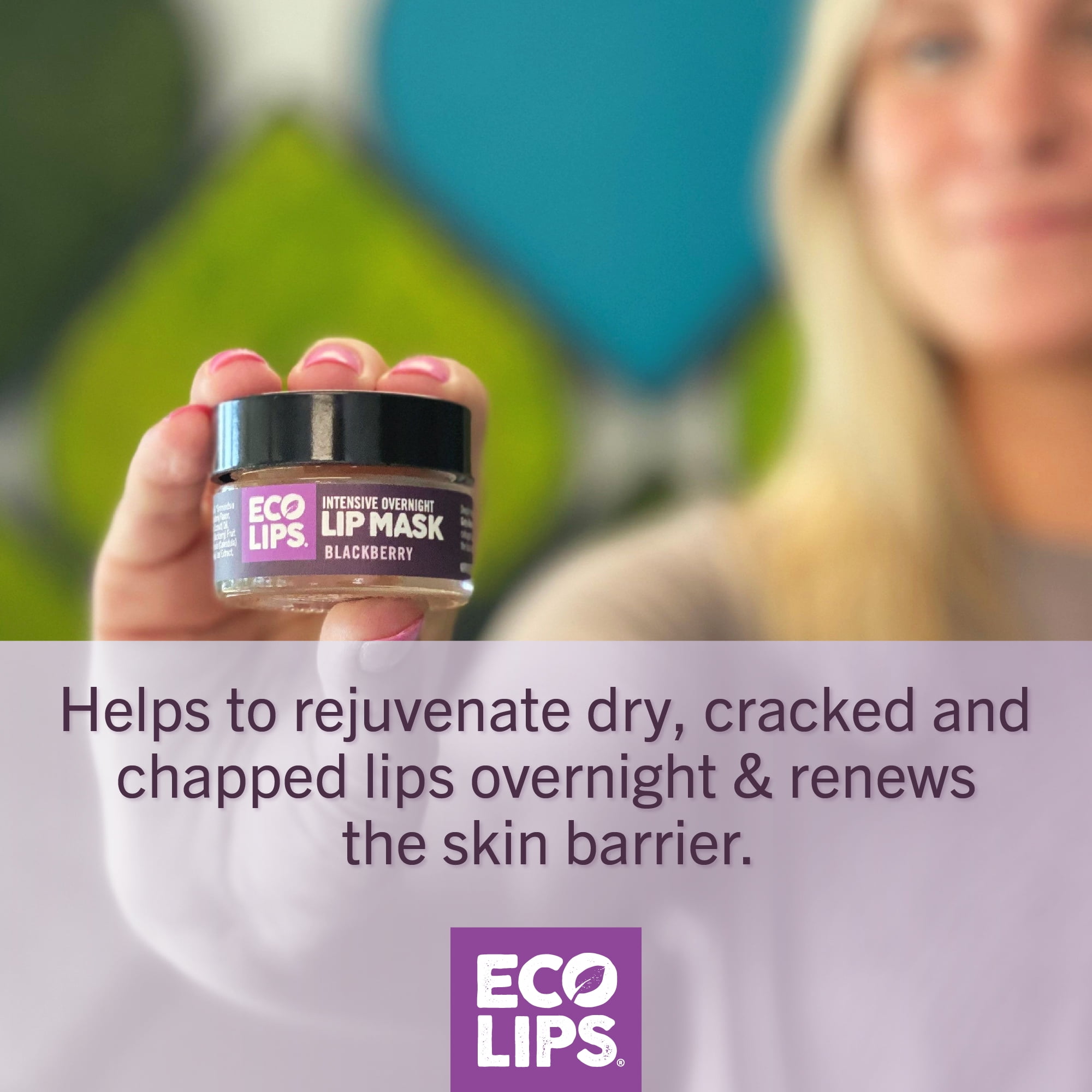 Eco Lips Intensive Overnight Lip Mask with Gotu Kola Extract, 2 Pack (0.39 oz.)