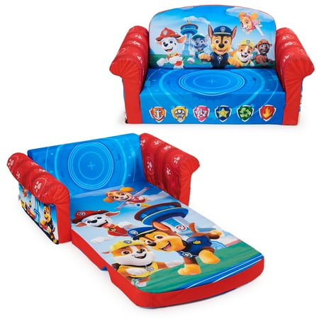 Marshmallow Furniture Kids 2-in-1 Flip Open Foam Sofa, Paw Patrol