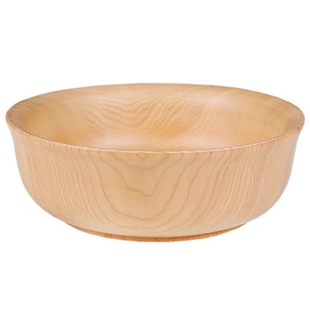 

Kzxbty Wooden Bowl Soup Bowl Salad Bowl Noodle Bowl Rice Bowl Snack Bowl Household Thick-Bottomed Bowl L