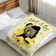 thumbnail image 4 of Gifts for Book Lovers Women Girls - 40x50 Inches Books Throw Blanket for Reading Lovers Bookish - Aesthetic Soft Fuzzy Blankets for Couch, Sofa - Yellow Bed Bedroom Decor, 4 of 6