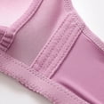 thumbnail image 5 of ATOYSOY 2Pc Plus Size Everyday Bra Lace Splicing Breathable Push Up Underwear Wireless Workout Support Full Coverage Bra Girls Teens Smoothing Comfy Bra Purple, 5 of 6