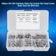 thumbnail image 3 of Kit de 260 tornillos y tuercas de cabeza plana hexagonal de acero inoxidable M3 304 con caja, 3 of 13