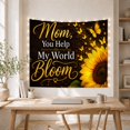 thumbnail image 5 of Mom You Help My World Bloom Sunflower on Wood Grain Background, Inspirational Boho for Flower Lovers, Loving Wall Art Decor, Mother's Day Gift Tapestry Wall Hanging for Living Room and Bedroom, 5 of 7