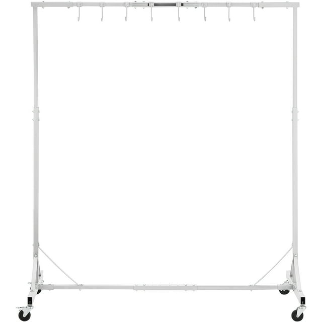 KFFKFF Paint Stand, Adjustable 5-7 ft, Holds 66 lbs, Auto Repair Shop & Garage Drying Rack, 8 Hook System, 4 Movable Wheels, Ideal for Painting Tasks