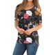 thumbnail image 5 of Gibobby Blusa de Trabajo de Manga Corta Blusa mujer Tops Camiseta con estilo fiesta con cuello en O(Negro,XL), 5 of 5