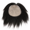 thumbnail image 6 of Men's Hairpiece Human Hair Replacement Systems Men's Toupee Silk Base Durable Male Hair Prosthesis Natural Black Color 120% Density Men Wigs, 6 of 6