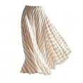 thumbnail image 7 of Vynhevius Womens Striped Maxi Skirt High Waist Pleated Flowy Casual Long Bottom, 7 of 7