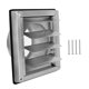 thumbnail image 5 of Cubierta de ventilación para secadora de 4 pulgadas con persianas exteriores de malla, cubierta de ventilación metálica para conductos de aire, ideal, 5 of 9