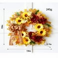 thumbnail image 3 of Artificial flowers,Fall Wreath 20" Fall Decorations Indoor Fall Porch Decor Artificial Autumn Wreath Fall Decor With Sunflowers Berries Bow Thanksgiving Wreath Halloween Wreath For Front Door, 3 of 9
