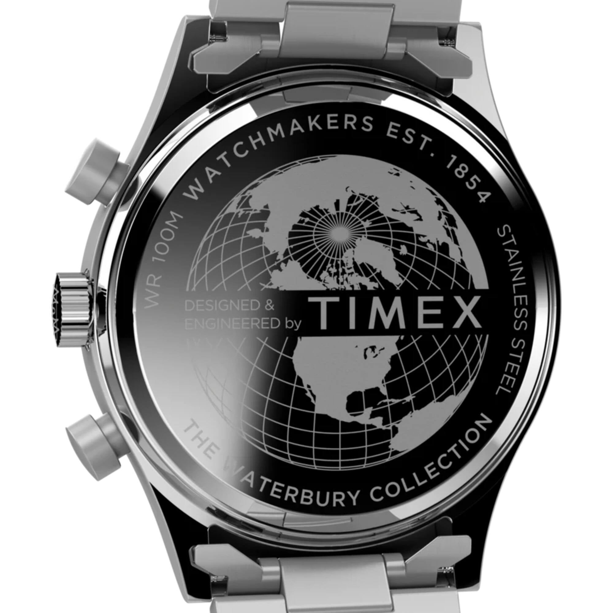 Timex Waterbury Chronograph GMT Quartz Black Dial Men's Timex Waterbury Chronograph GMT Quartz Black Dial Men's