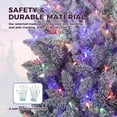 thumbnail image 3 of 4.5/6/7.5/9Ft Prelit Artificial Christmas Tree with RGB & Warm White Lights, Pre-Lit Snow Flocked Pencil Christmas Tree, Foldable Base,Holiday Decoration for Home, Office, Party,  5 Gradient Colors, 3 of 7