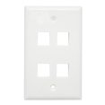 thumbnail image 1 of axGear 10 Packs Wall Plate 4 Port White Unbreakable Toggle Outlet Cover, 1 of 5