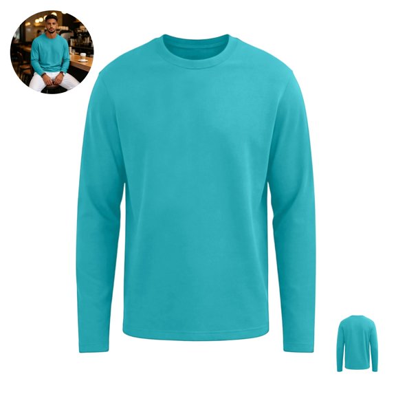 Yifymode Mens Long Sleeve Workout Shirts Moisture Wicking Running Gym Tops Casual Crewneck Athletic Hiking Training Shirts