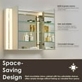 thumbnail image 5 of Serra 36" Aluminum Frameless Clear Surface-Mount Lighted Mirror Medicine Cabinet, 5 of 16