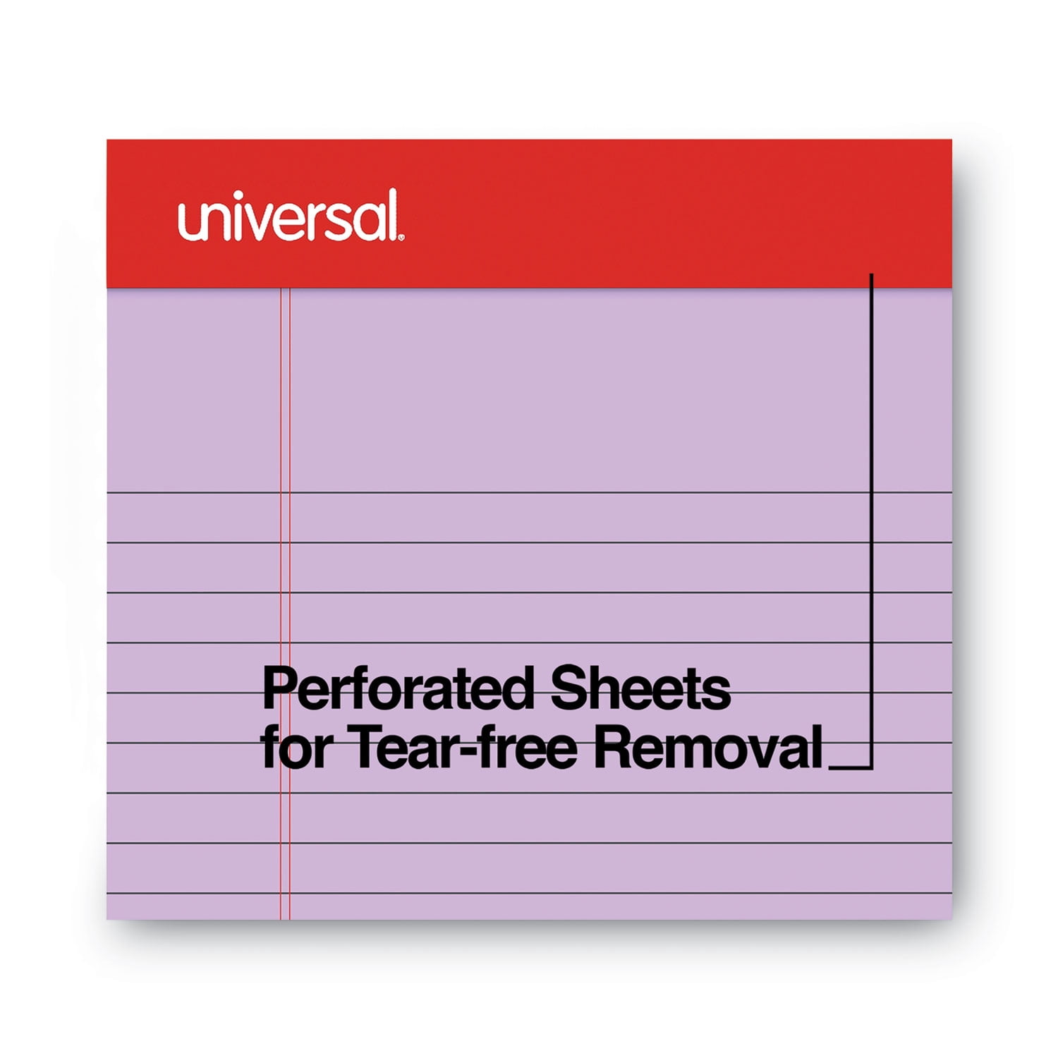 Perforated Ruled Writing Pads, Narrow Rule, Red Headband, 50 Assorted Pastels 5 x 8 Sheets, 6/Pack | Bundle of 2 Packs