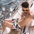 thumbnail image 2 of luoweisi Men's Beach Shorts Quick Dry Swim Trunks with Mesh Lining Roses and Skull 2XL, 2 of 5